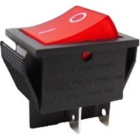 Διακοπτης Rocker Μεγαλος 4P Ον-Off 16A/250V Κοκκινος Rk1-01 2X1 B/R "0-" Soken