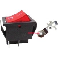 Διακοπτης Rocker Μεγαλος 4P Με Λυχνια Ον-Off 23A/250V Κοκκινος Rk1-01F 2X1N B/r "0-" Soken