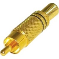 Rca Αρσενικο Καλωδιου Id5Mm Επιχρυσο Μαυρο Rp153G Ultimax