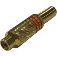 Rca Θηλυκο Καλωδιου Id7Mm Επιχρυσο Κοκκινο Rj214G Ultimax