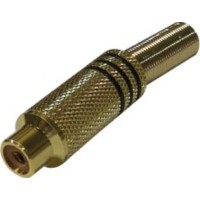 Rca Θηλυκο Καλωδιου Id7Mm Επιχρυσο Μαυρο Rj214G Ultimax