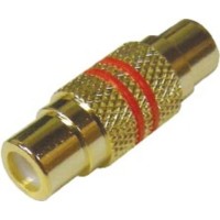 Rca Adaptor Θηλυκο Σε Rca Θηλυκο Επιχρυσο Κοκκινο Lz527 (Ad089B) Lz