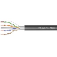 Καλωδιο Lan Cat6 Utp 4P Solid Pet (Pvc+Pe) Data Μαυρο 305M Z-Link (Κουλούρα 305m)
