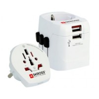 Adaptor Universal Σε Universal Πτυσσομενο Αποσπωμενο 2 Τεμαχιων Me Usb 1.302470 Skross
